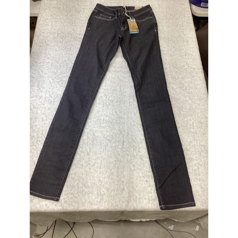 Prana Kayla Jean Womens 0/25 Tall Dark Indigo Denim Slim Fit Inseam 36 W4117TL02